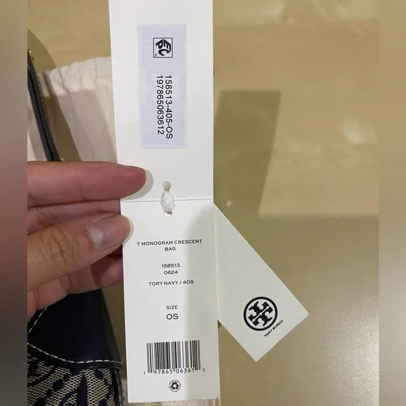 Tory Burch Blue and Tan Shoulder Bag - Picture 10 of 12